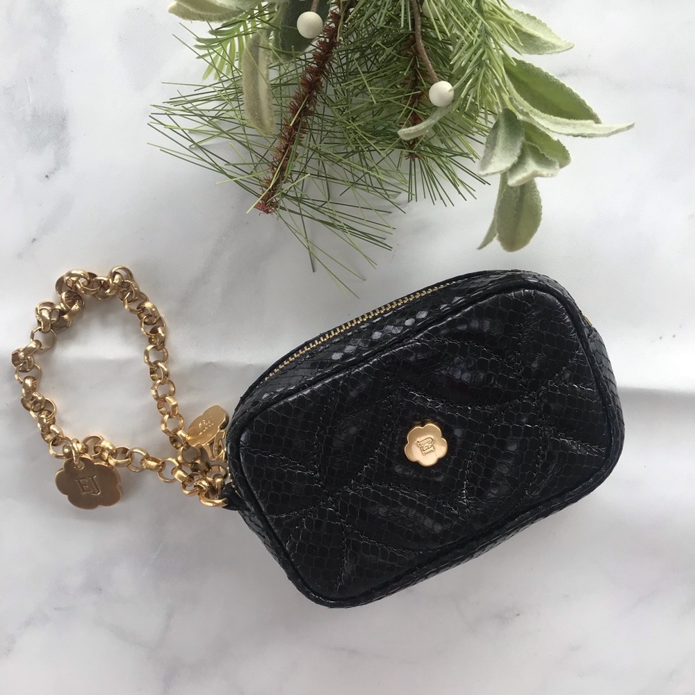 Eric Javits Python Leather Wristlet - image 2